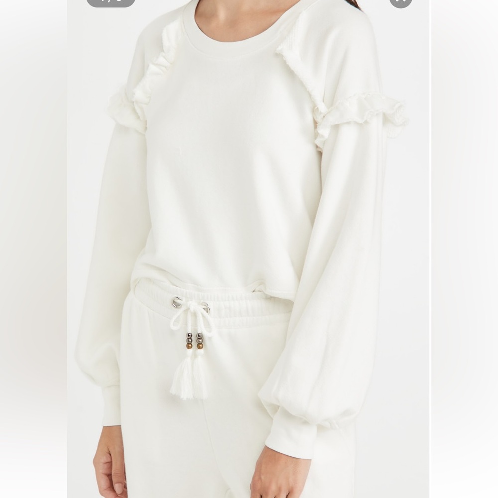 Cropped Ruffle Sweatshirt